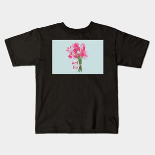 Sweet Peas bouquet Kids T-Shirt